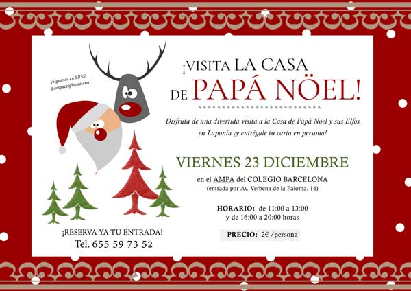 ‘La Casa de Papá Noel’, en el AMPA del CEIP Barcelona