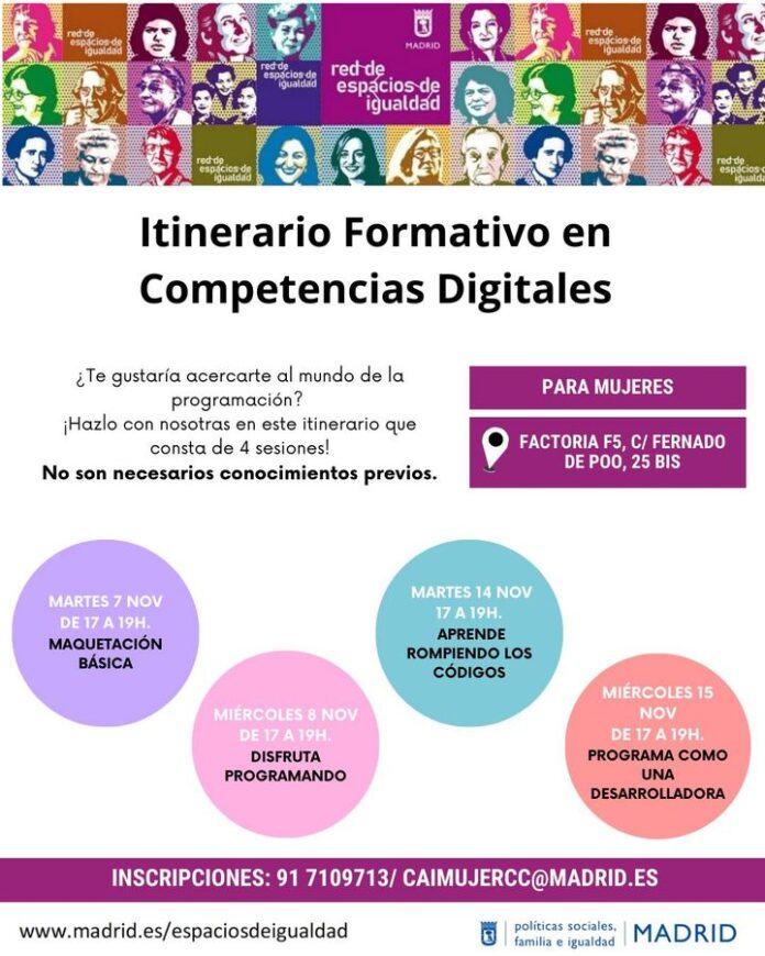 itinerario-informativo-en-competencias-digitales
para-mujeres

factoria-f5,-c/fernando-de-poo,-25-bis

informacion-e-inscripcio…