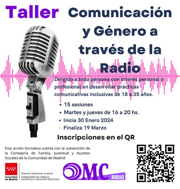 Curso gratuito de ‘Comunicación y género a través de la práctica de la radio comunitaria’